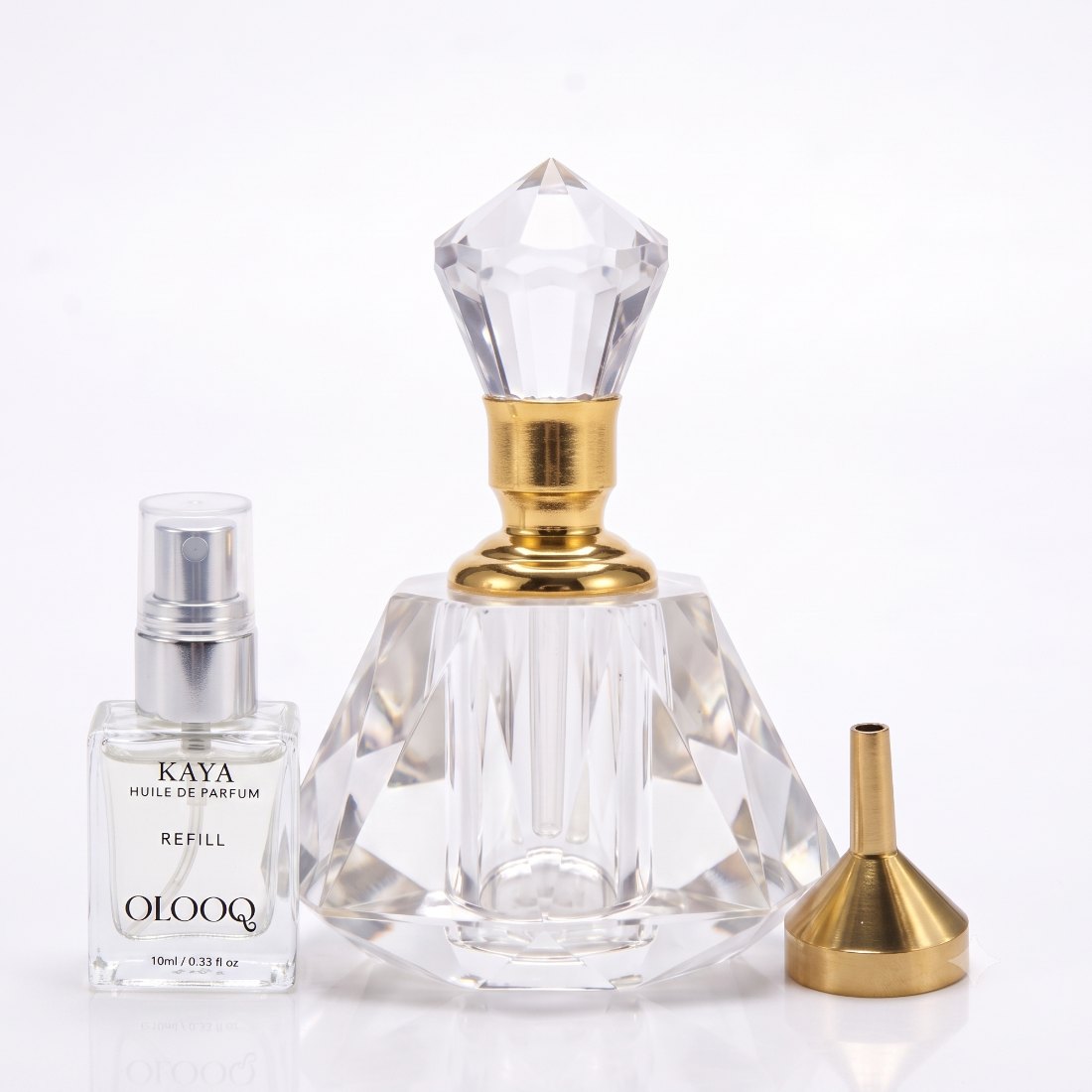 KAYA crystal set with refill and funnel